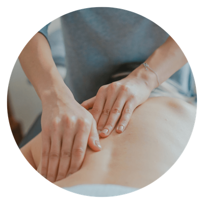 Massage toucher r&eacute;flexe du dos